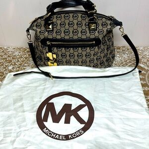 Michael Kors Black and Tan Tote Bag with Dustbag